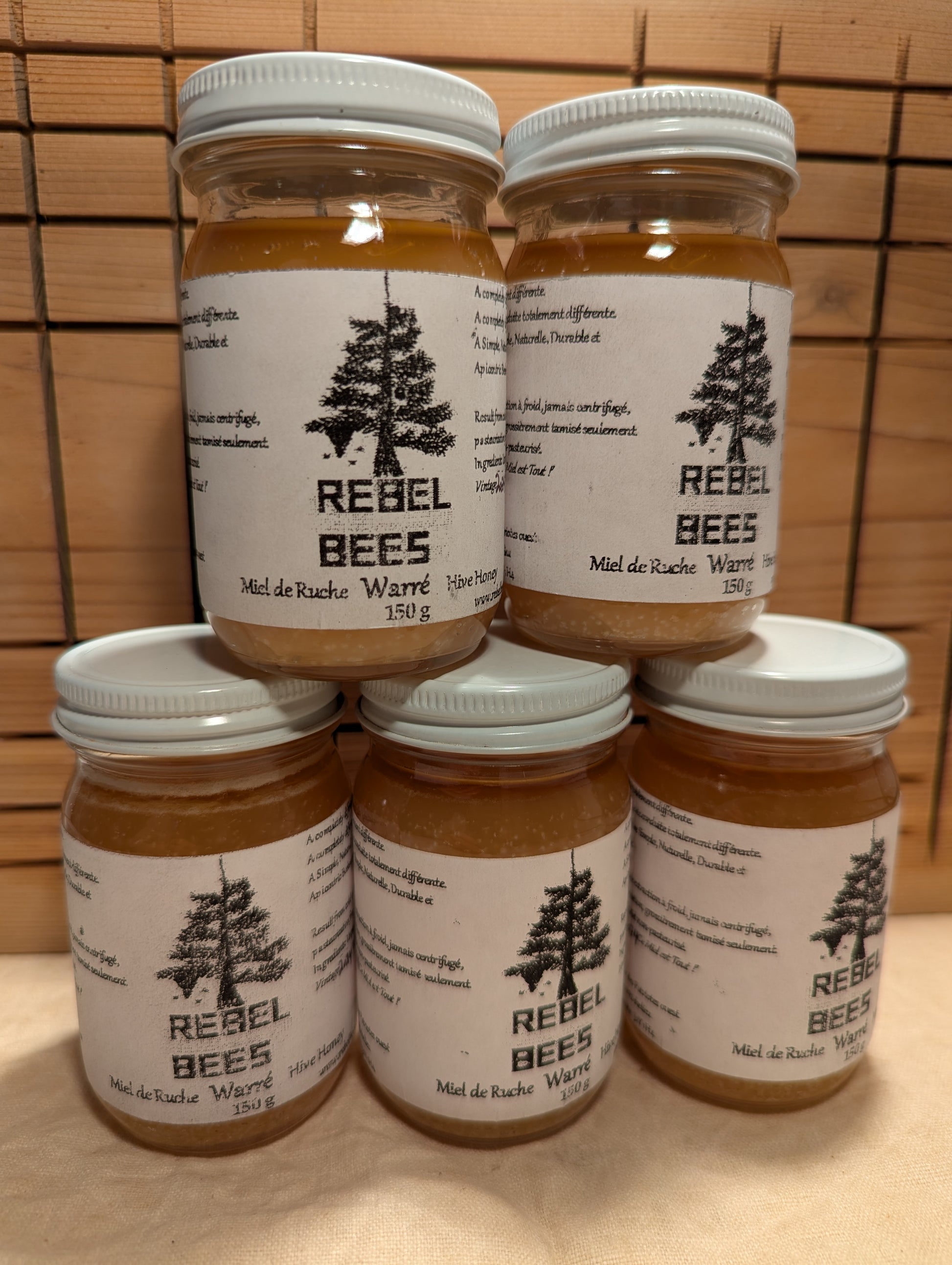 RebelBees Honey 2024 - Jar of 150 g - Copyrights RebelBees 2026
